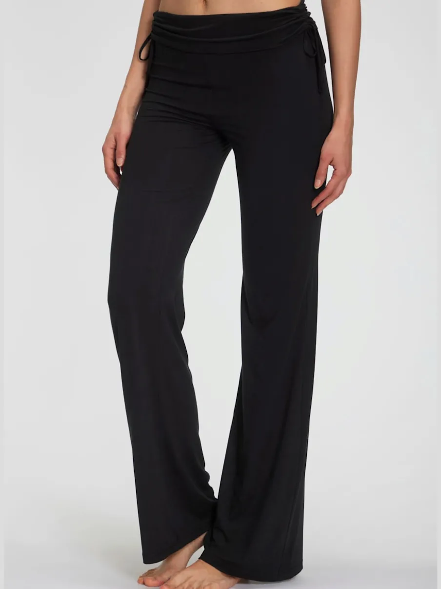Legging avec jambes évasées doux et fluide à la taille