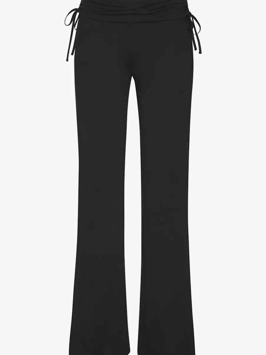 Legging avec jambes évasées et ceinture à revers