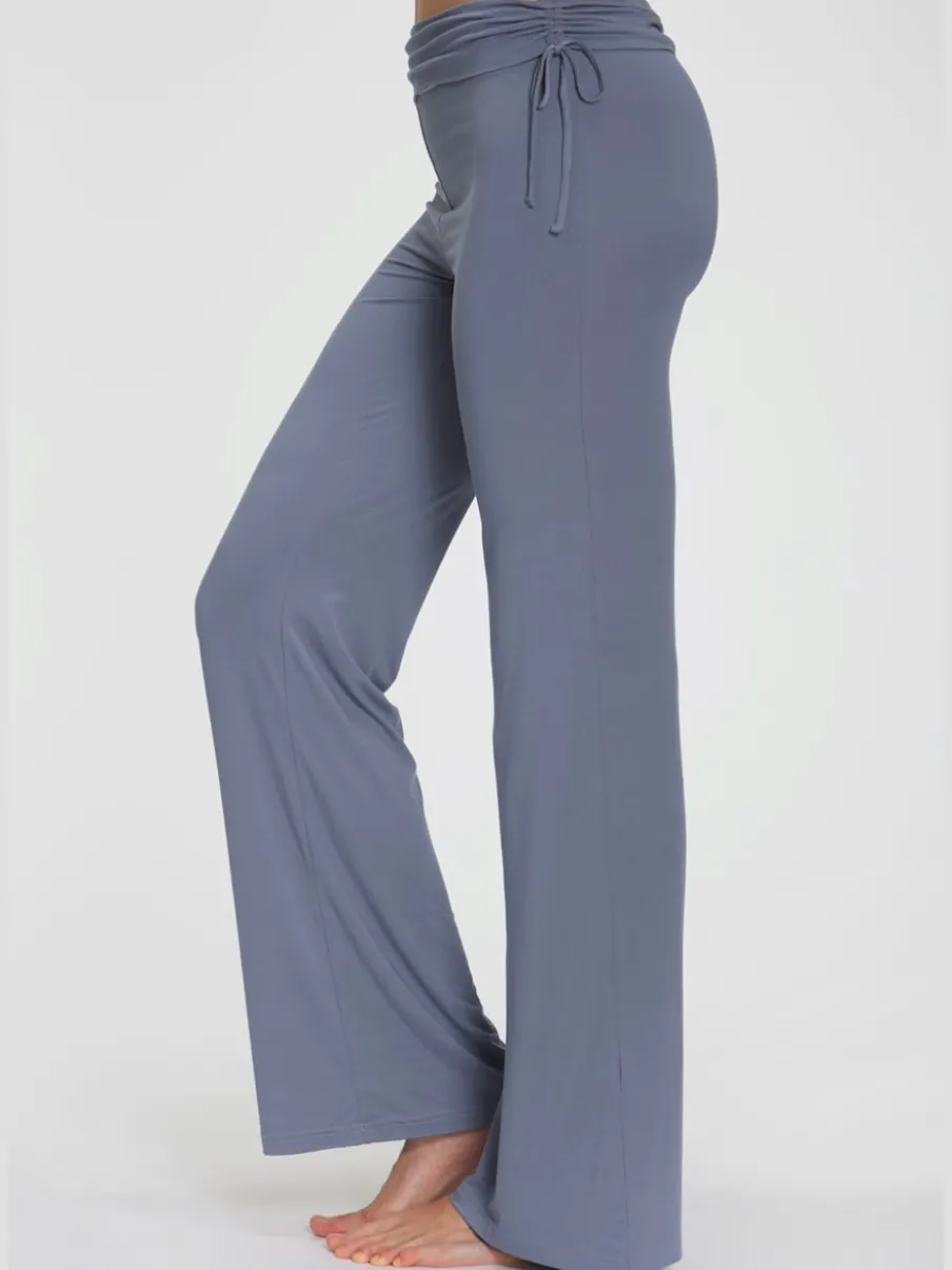 Legging avec jambes évasées et ceinture à revers
