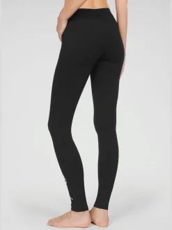 Legging basique en jersey avec ceinture élastique et logo brodé
