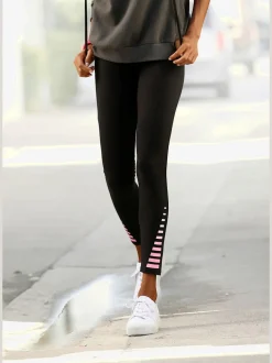 Legging à ceinture élastique avec imprimé latéral et matière douce