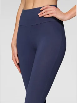 Legging confortable avec large bord-côte en coton et élasthanne