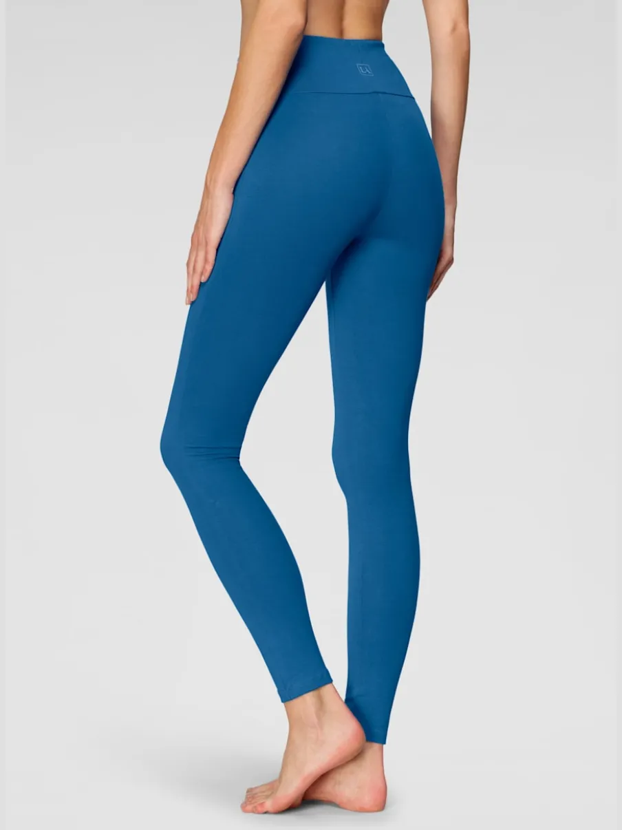 Legging confortable avec large bord-côte en coton et élasthanne