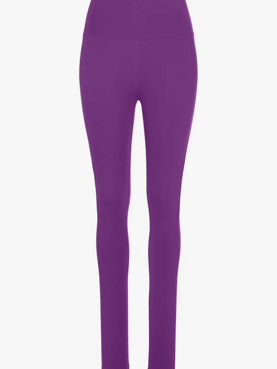 Legging confortable avec large bord-côte en coton et élasthanne