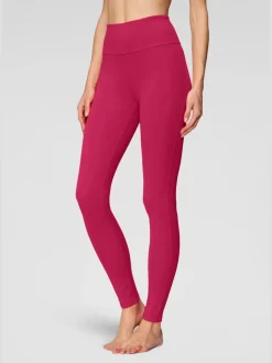 Legging confortable avec large bord-côte en coton et élasthanne