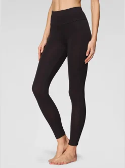 Legging confortable avec large bord-côte en coton et élasthanne