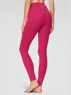 Legging confortable avec large bord-côte en coton et élasthanne