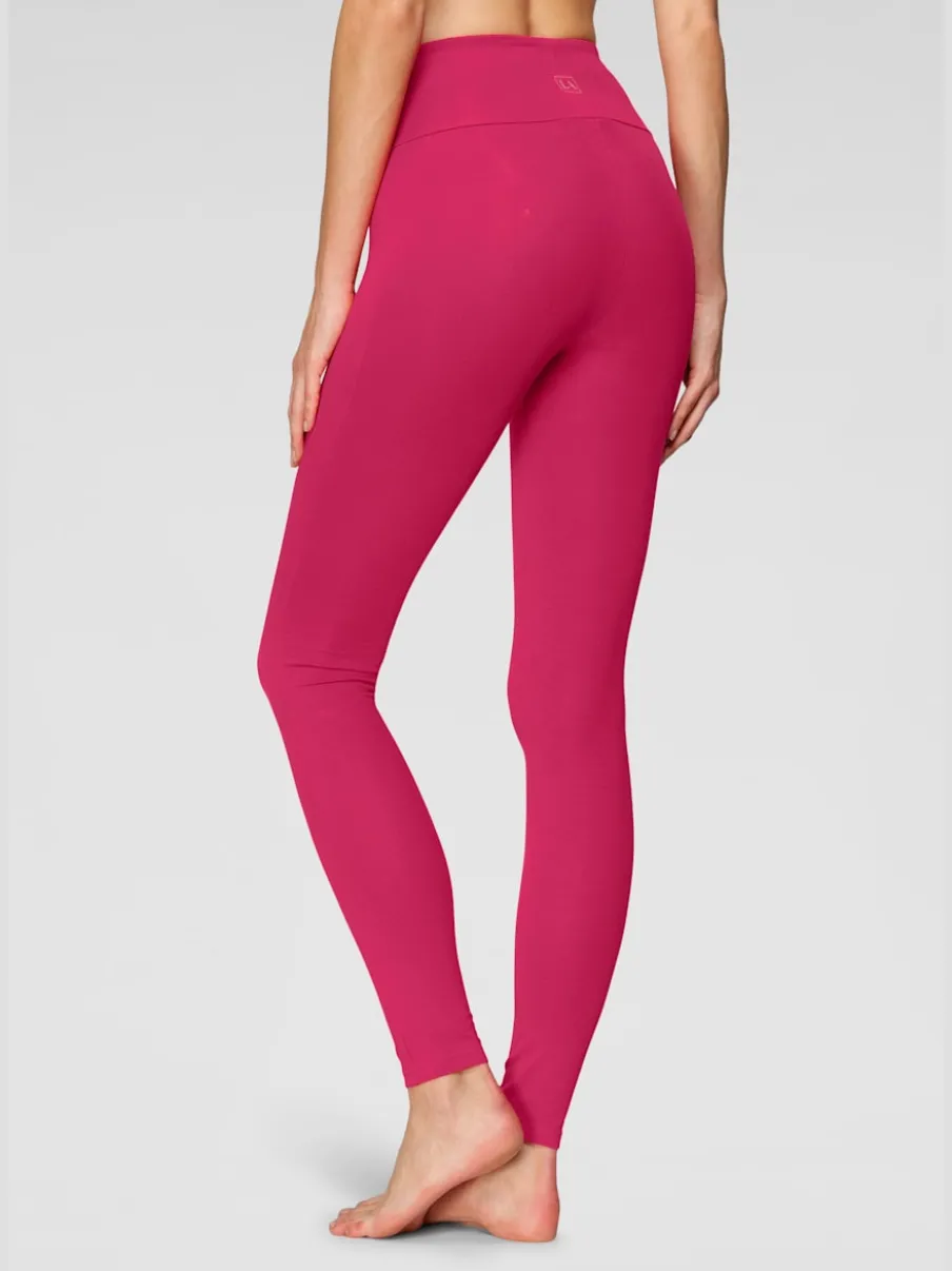 Legging confortable avec large bord-côte en coton et élasthanne