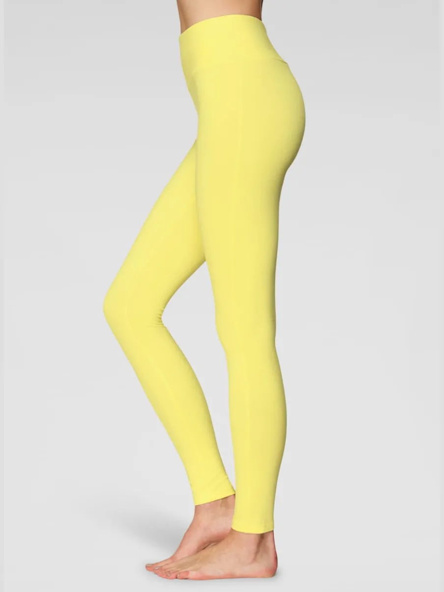 Legging confortable avec large bord-côte en coton et élasthanne