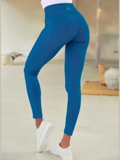 Legging confortable avec large bord-côte en coton et élasthanne