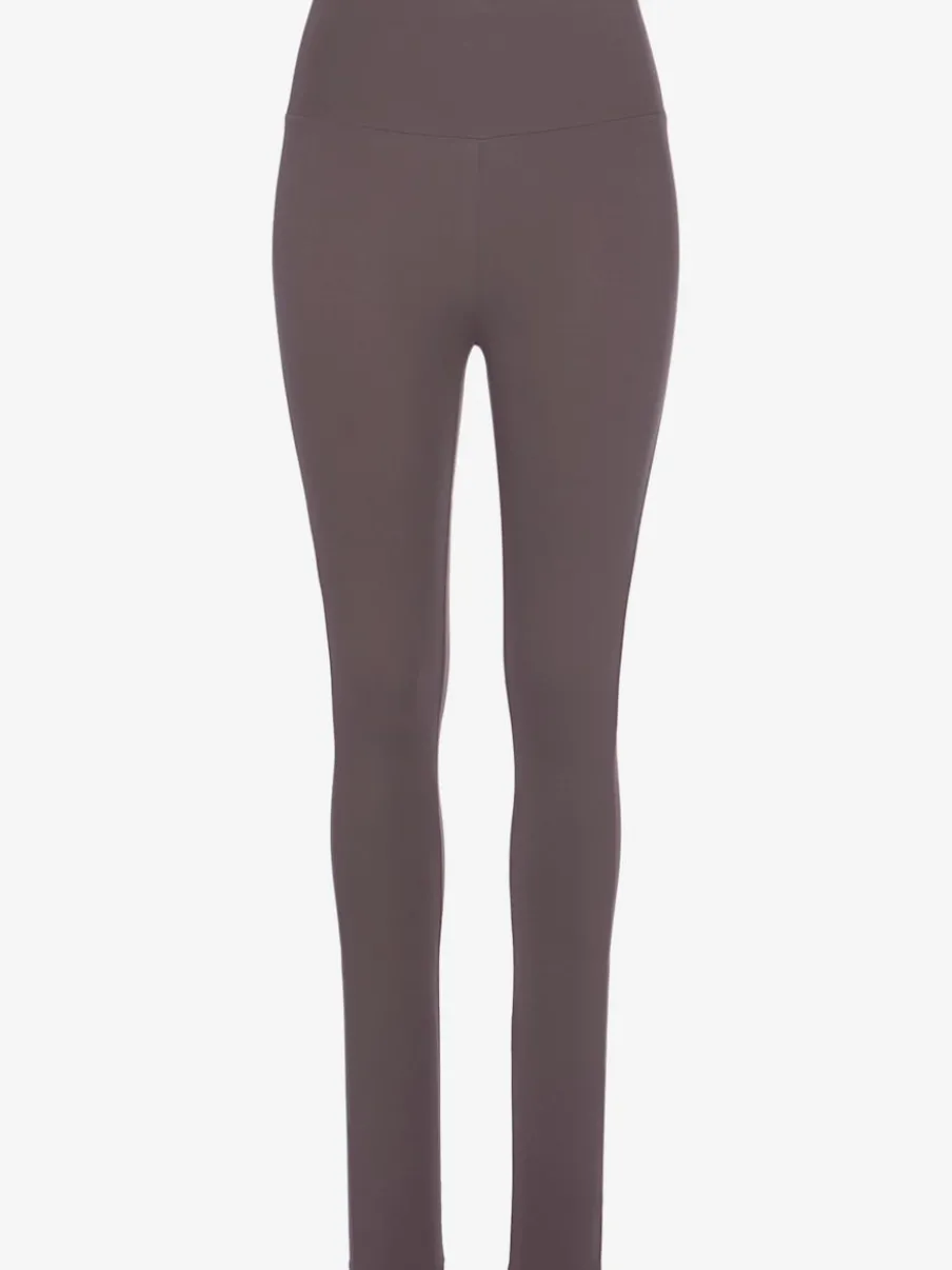 Legging confortable avec large bord-côte en coton et élasthanne