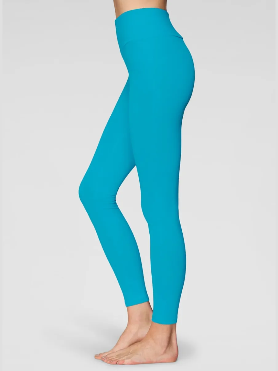 Legging confortable avec large bord-côte en coton et élasthanne