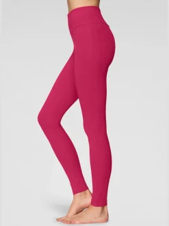 Legging confortable avec large bord-côte en coton et élasthanne