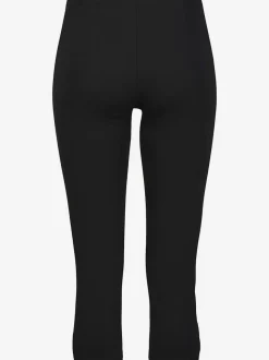 Legging corsaire en cuir vachette avec ceinture élastique et rubans décoratifs