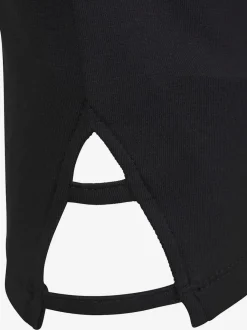 Legging corsaire en cuir vachette avec ceinture élastique et rubans décoratifs