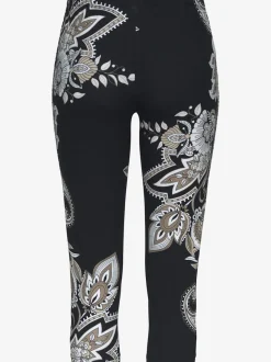 Legging corsaire en jersey avec motif paisley et ceinture élastique