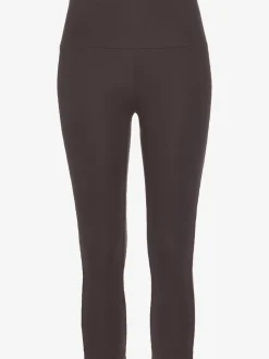Legging corsaire en matière élastique avec large confortbund