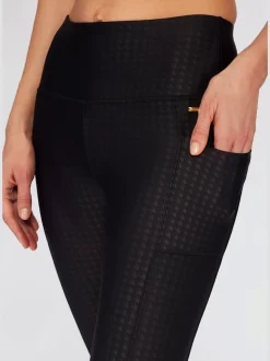 Legging court à large ceinture avec poches et extensible