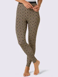 Legging en modal à motif géométrique avec taille élastiquée