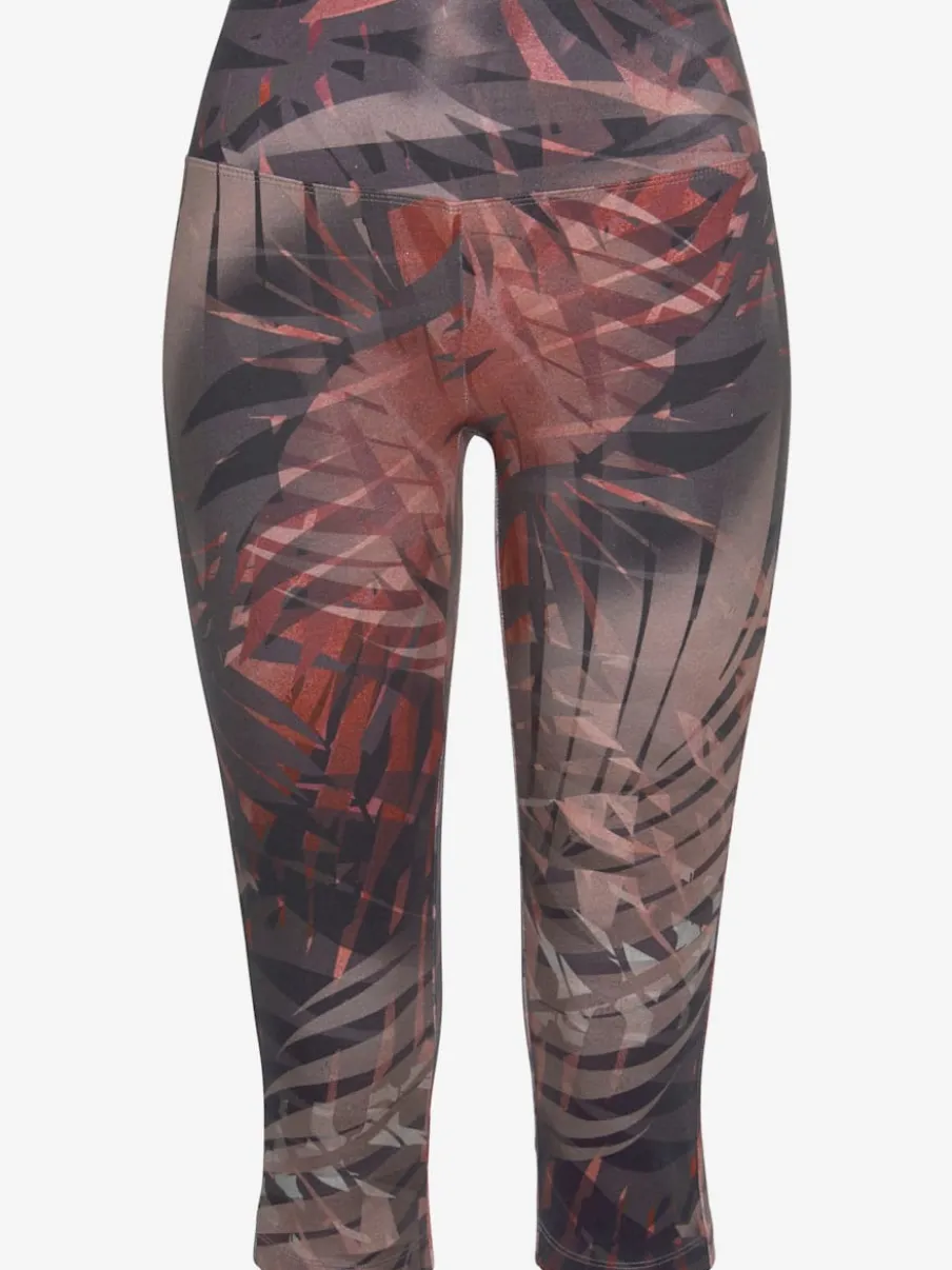 Leggings corsaires avec imprimé et large ceinture confortable