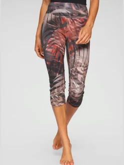 Leggings corsaires avec imprimé et large ceinture confortable