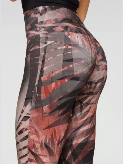 Leggings corsaires avec imprimé et large ceinture confortable
