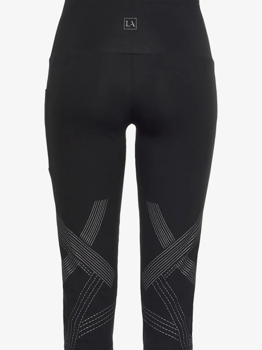 Leggings corsaires avec imprimé réfléchissant et large ceinture