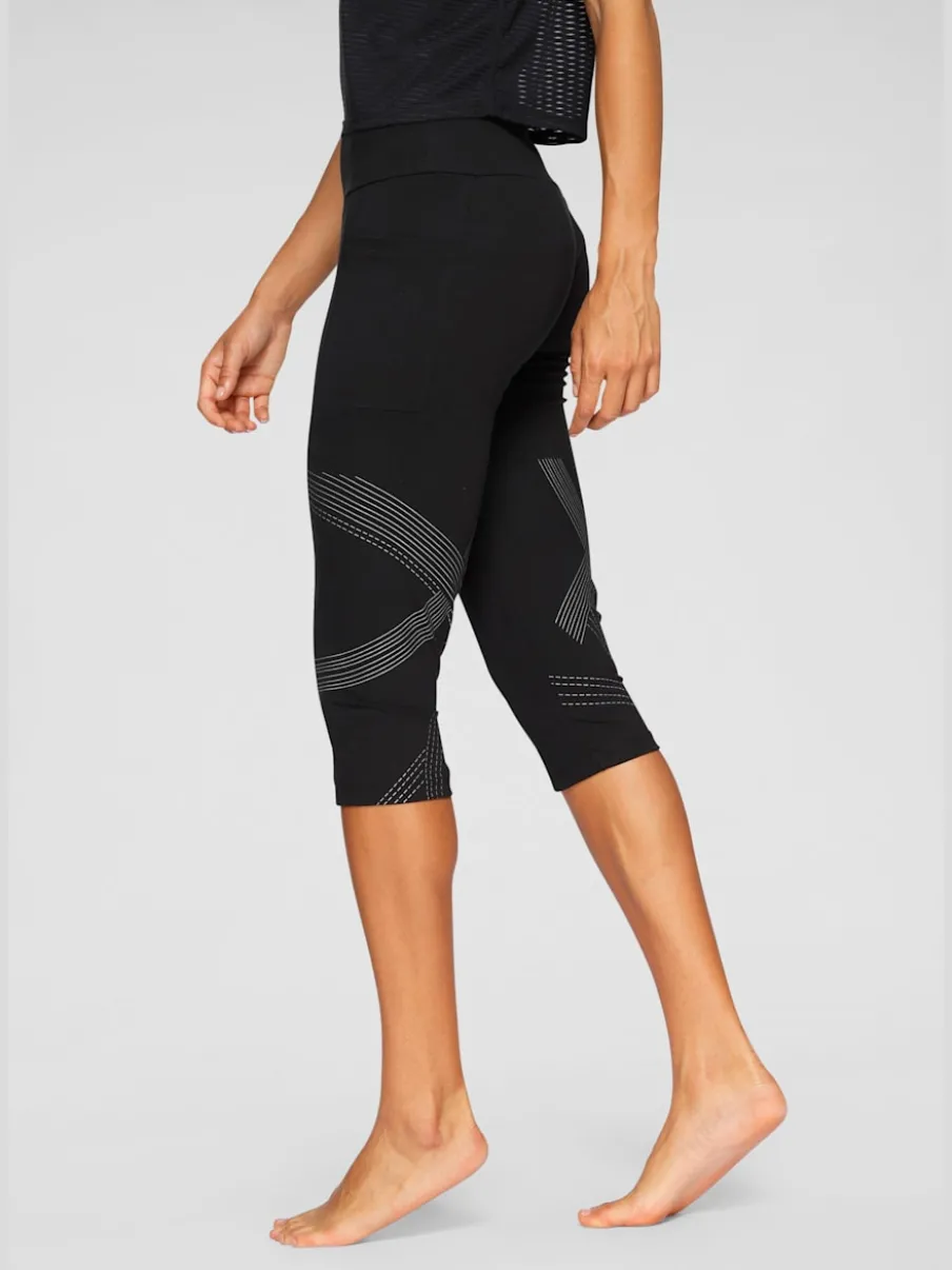 Leggings corsaires avec imprimé réfléchissant et large ceinture