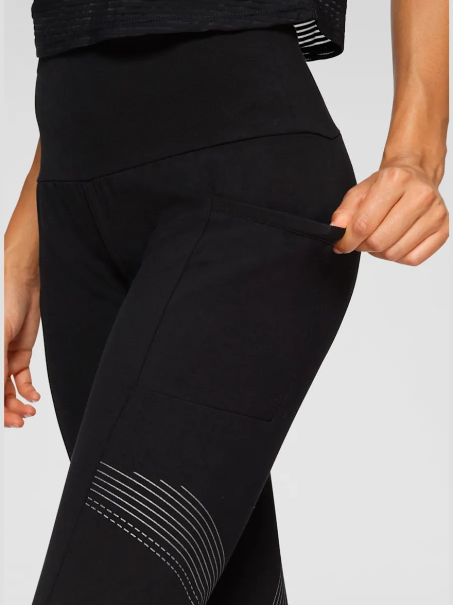 Leggings corsaires avec imprimé réfléchissant et large ceinture