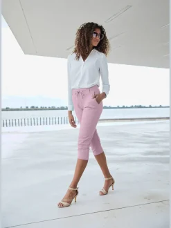 Leggings corsaires doux avec poches et lien à nouer