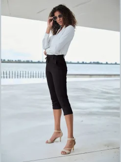 Leggings corsaires doux avec poches et lien à nouer
