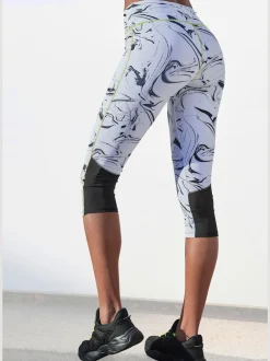 Leggings corsaires à empiècements pour le fitness sportifs