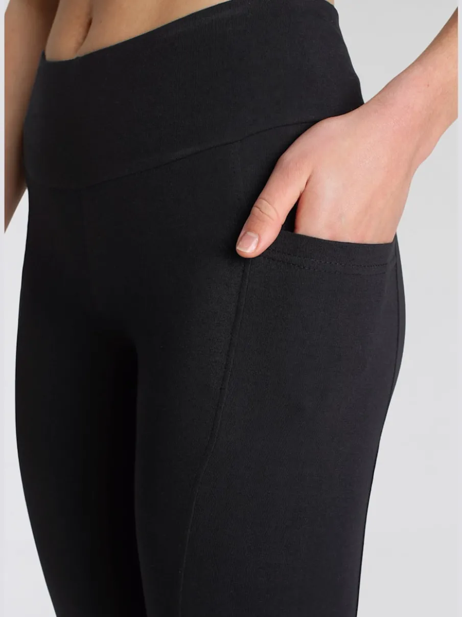 Leggings en coton avec deux poches pratiques élastiques