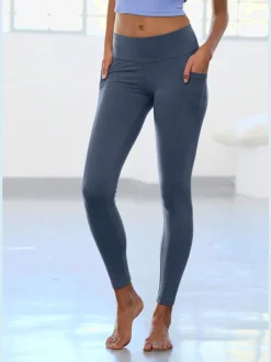 Leggings en coton avec deux poches pratiques élastiques