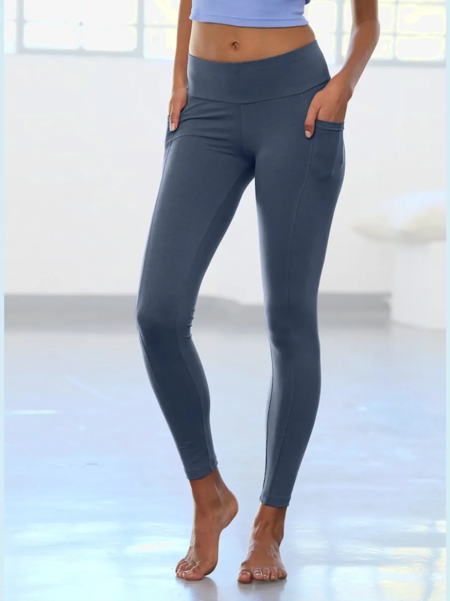 Leggings en coton avec deux poches pratiques élastiques