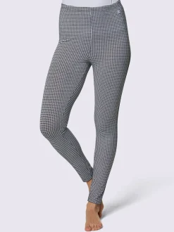 Leggings en modal à motifs géométriques avec ceinture élastique