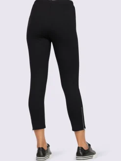 Legging slim-fit en jersey avec ceinture élastique et fermeture bas des jambes