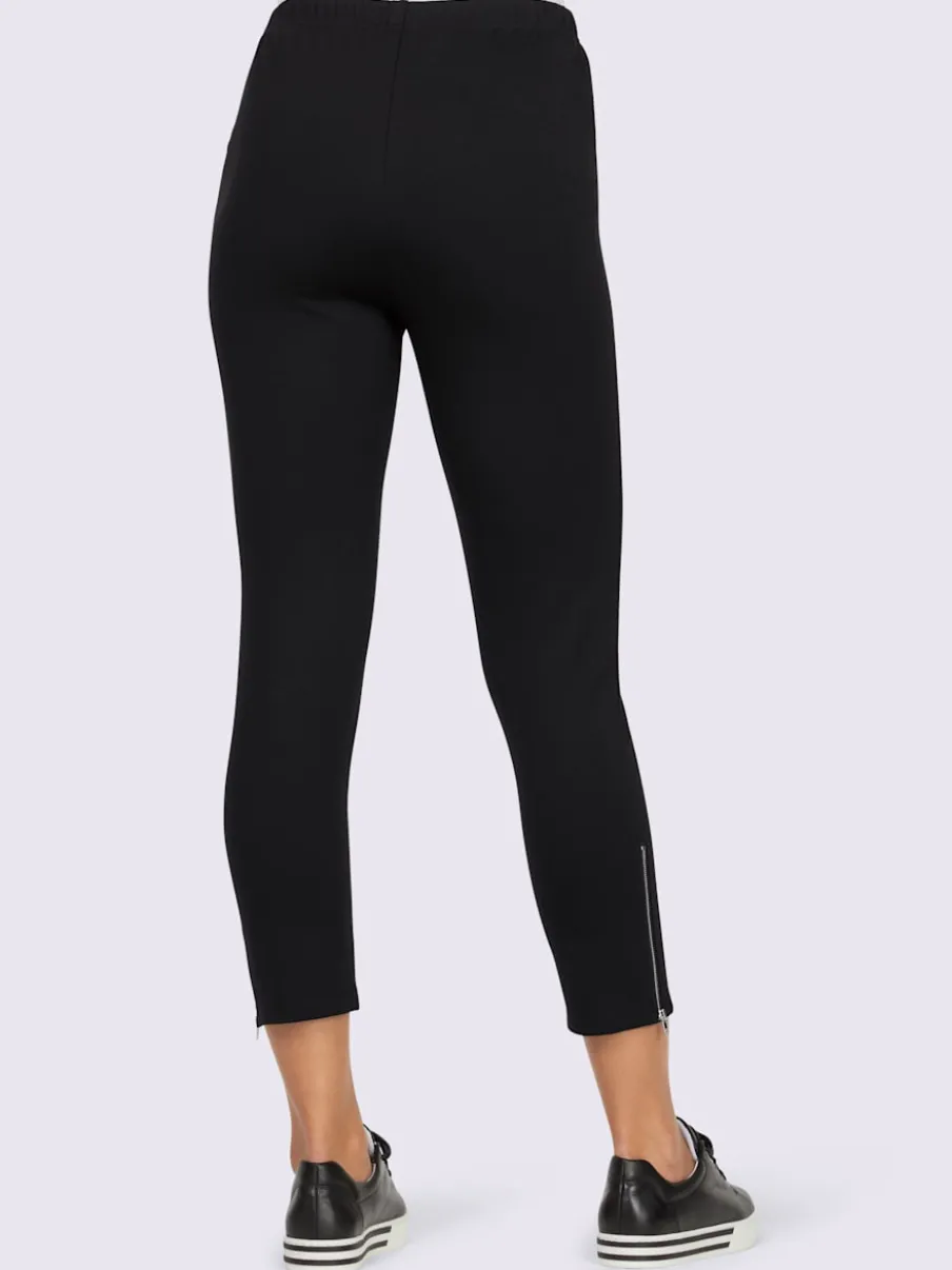 Legging slim-fit en jersey avec ceinture élastique et fermeture bas des jambes