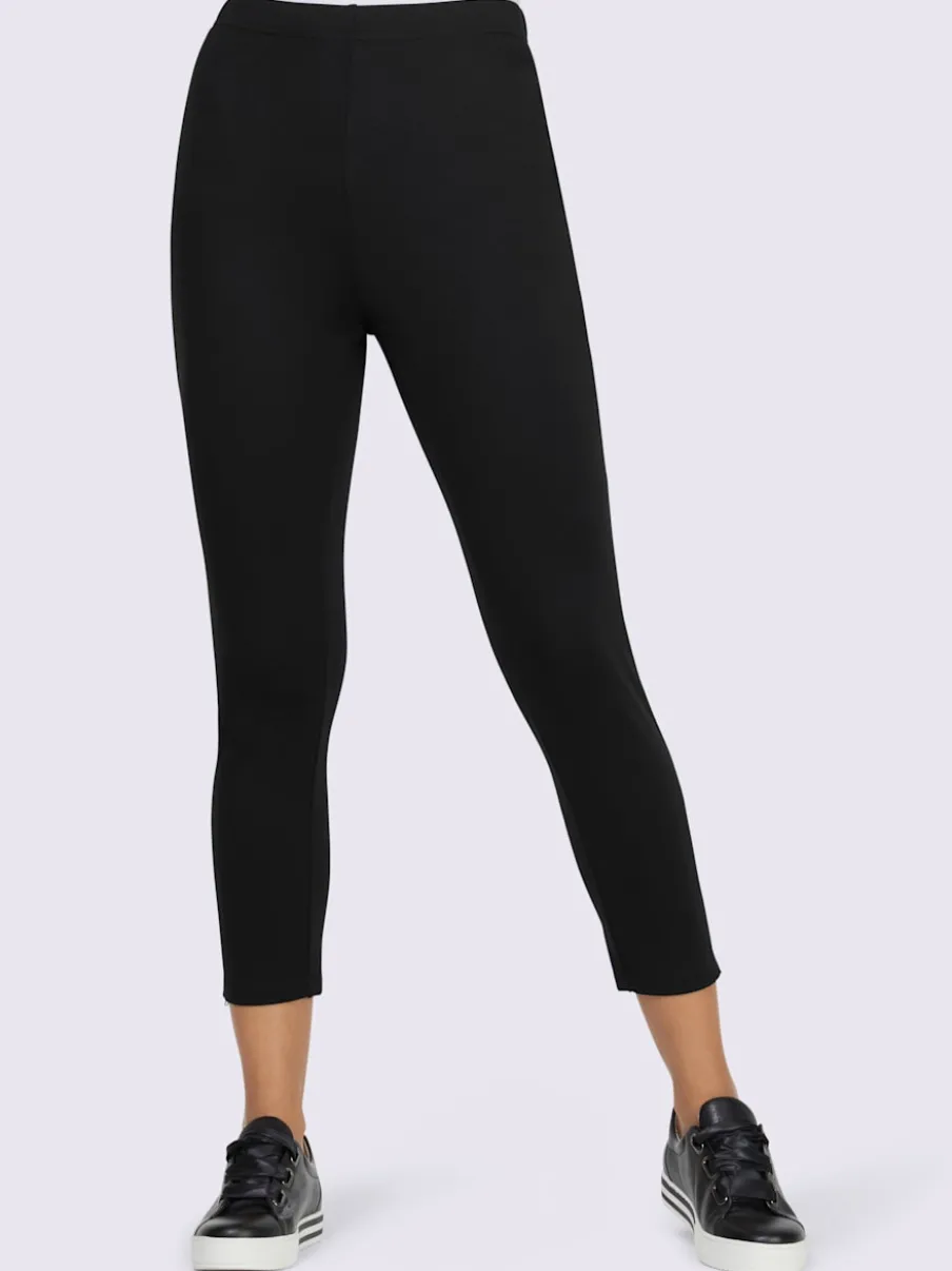 Legging slim-fit en jersey avec ceinture élastique et fermeture bas des jambes