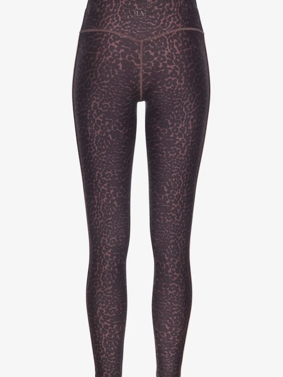 Leggings performance à imprimé animal avec ceinture élastique et passepoils contrastés