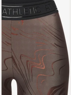 Leggings techniques au motif abstrait avec ceinture personnalisée