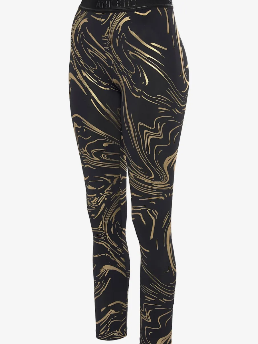 Leggings techniques au motif abstrait avec ceinture personnalisée