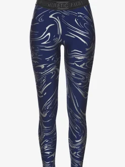 Leggings techniques au motif abstrait avec ceinture personnalisée