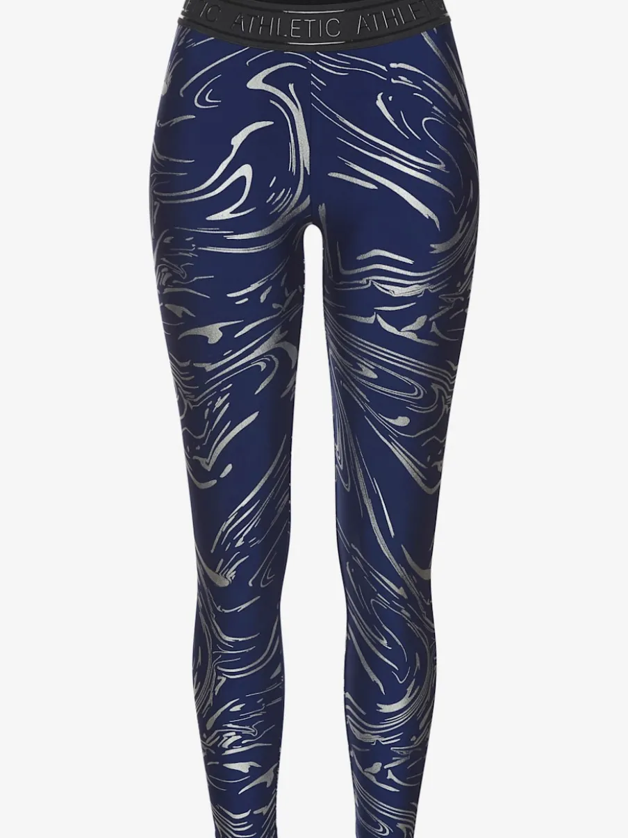Leggings techniques au motif abstrait avec ceinture personnalisée