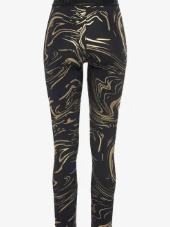 Leggings techniques au motif abstrait avec ceinture personnalisée