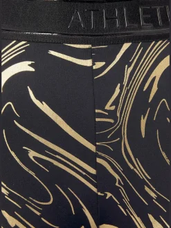 Leggings techniques au motif abstrait avec ceinture personnalisée