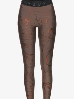 Leggings techniques au motif abstrait avec ceinture personnalisée