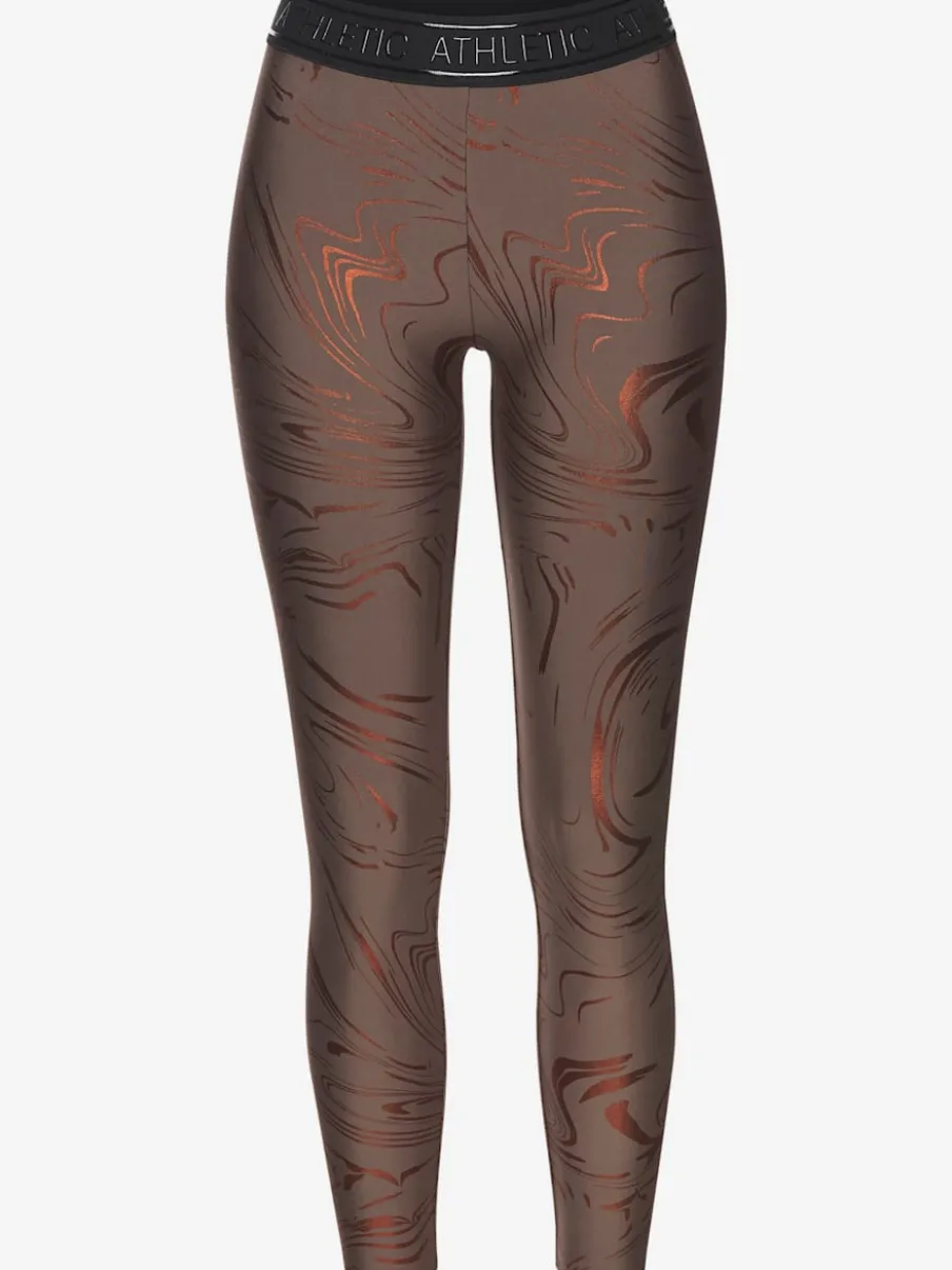 Leggings techniques au motif abstrait avec ceinture personnalisée