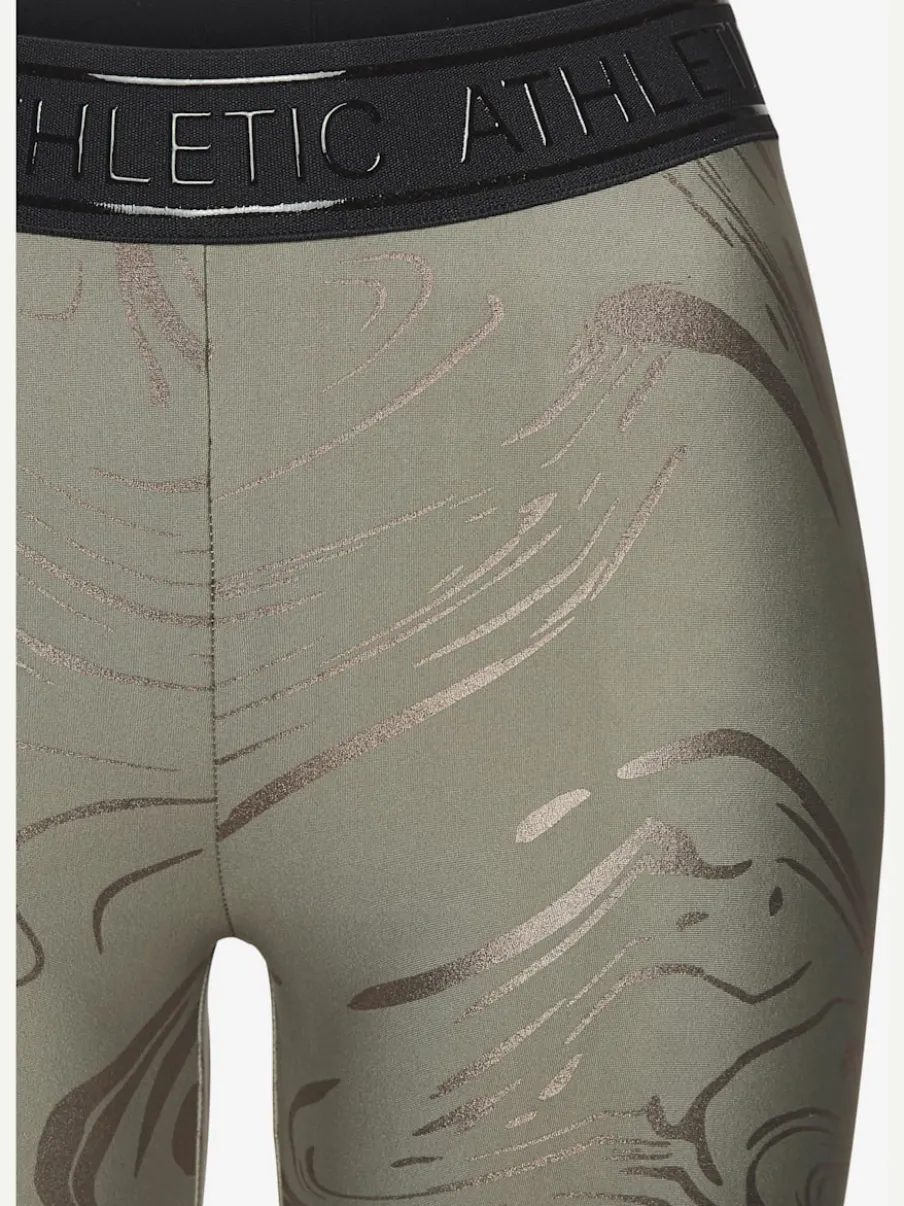 Leggings techniques au motif abstrait avec ceinture personnalisée