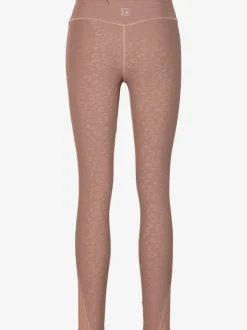 Leggings techniques performance avec empiècements en maille léopard